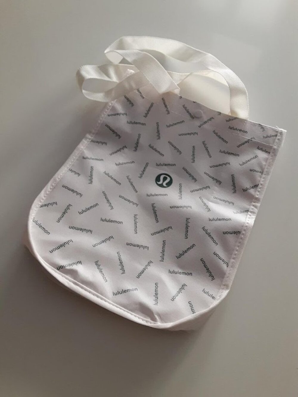 lululemon Tote bag - white with green - small